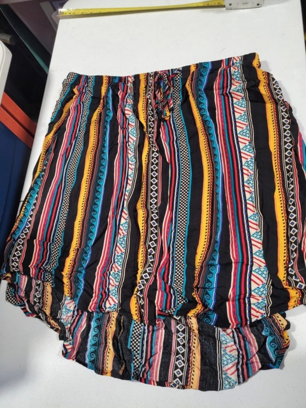 SHEIN Striped Skirt in Black & Multicolor Size 3XL